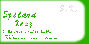 szilard kesz business card